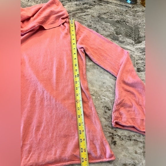 Sundance Catalog Angora Rabbit Hair Cotton Blend Sweater Cowl Neck Pink Womens M - Picture 8 of 8